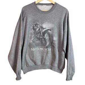 Vintage Biker Sweatshirt Road Hog Motorcycle